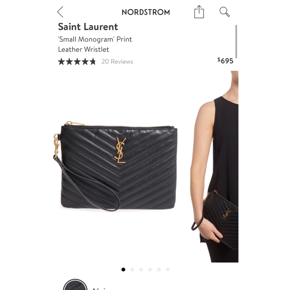 🚫sold🚫 Ysl pouch mono new Jolie. Ysl wristlet.